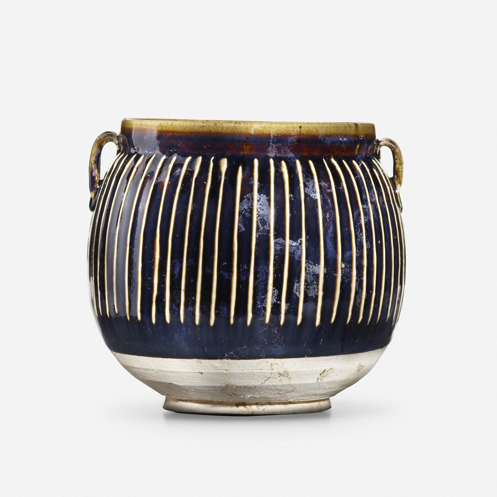 Chinese, Henan Black-glazed ribbed jar (1 of 4)