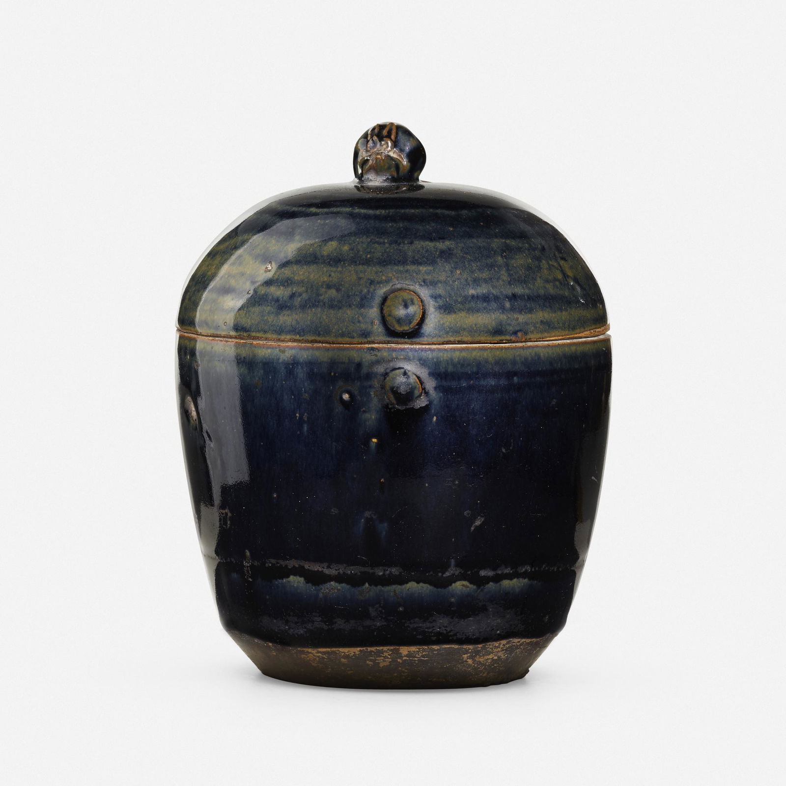 Chinese, Henan Black-glazed covered jar (1 of 4)