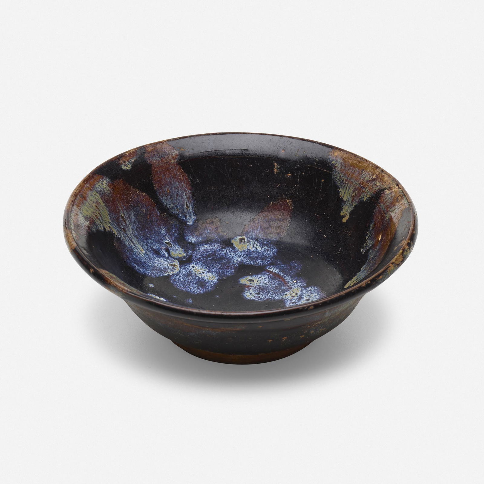 Chinese, Large Henan Black and Russet-splashed tea bowl (1 of 3)