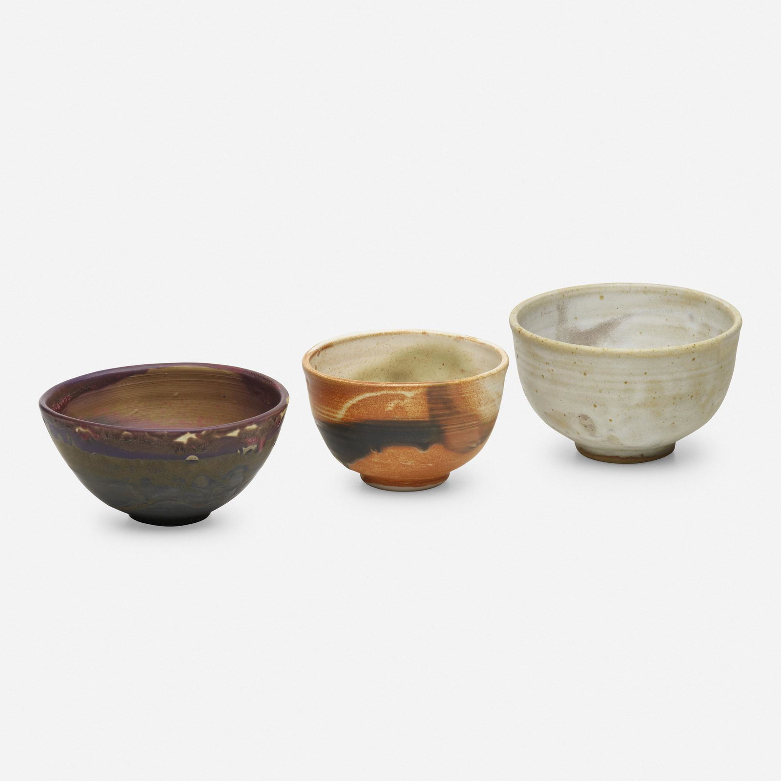 Toshiko Takaezu, Collection of three tea bowls (1 of 6)