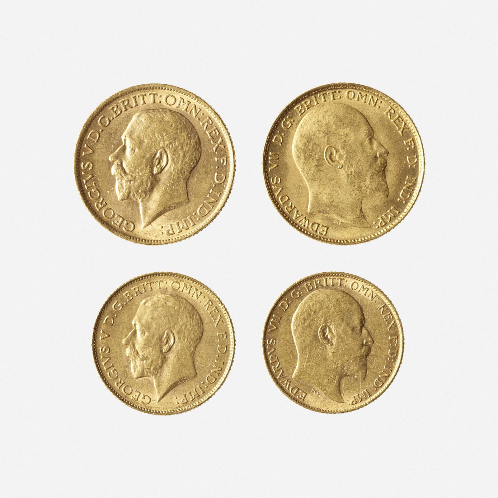 Four Gold Sovereign and Half Sovereign Coins (1 of 2)