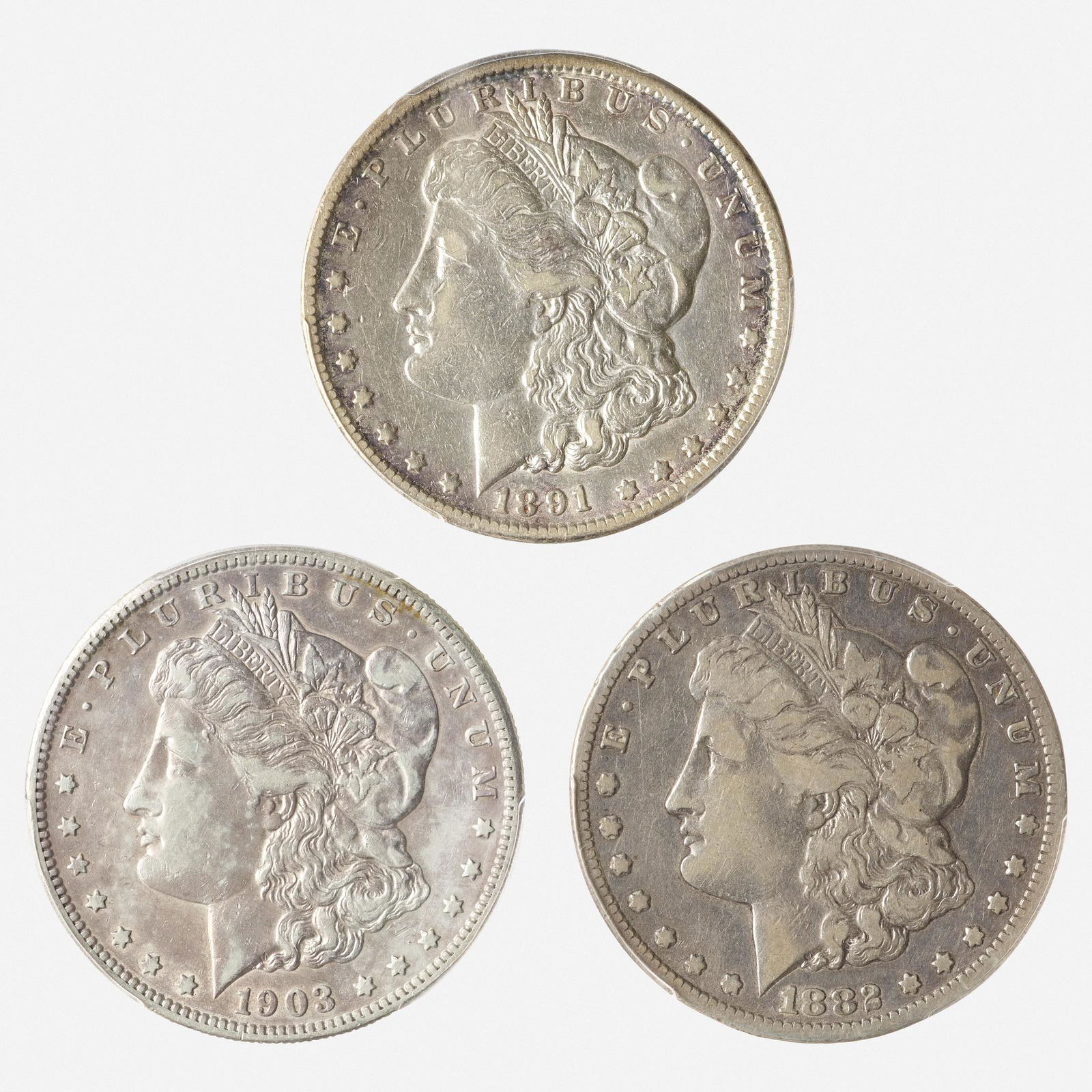 Seven U.S. Morgan Silver $1 Coins (1 of 4)