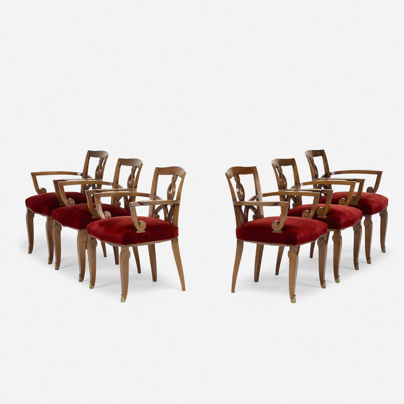 Art Deco, Armchairs, set of six (1 of 3)