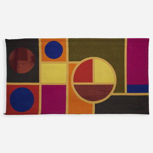 After Leon Gischia, Tapestry: After Leon Gischia Tapestry WoolmarkFrance/Italy, late 20th centuryhand-knotted wool 142 w × 74.5 l in (361 × 189 cm) Woven signature 'Gischia'. Manufacturer's labels to reve