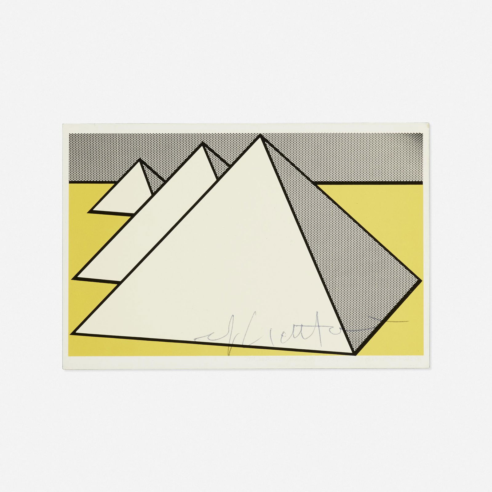 Roy Lichtenstein, Signed postcard (1 of 2)