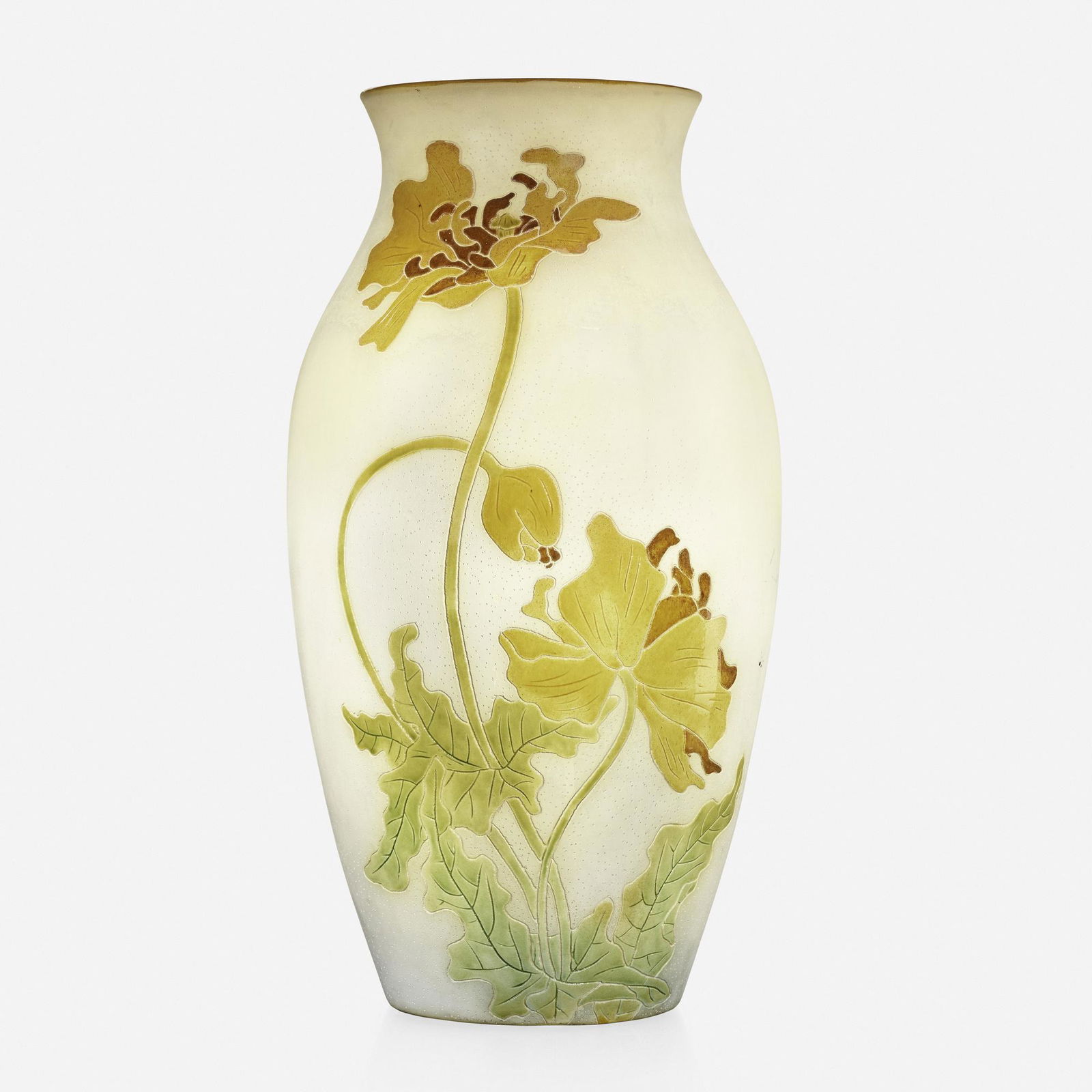 Roseville Pottery, Woodland vase with poppies (1 of 2)