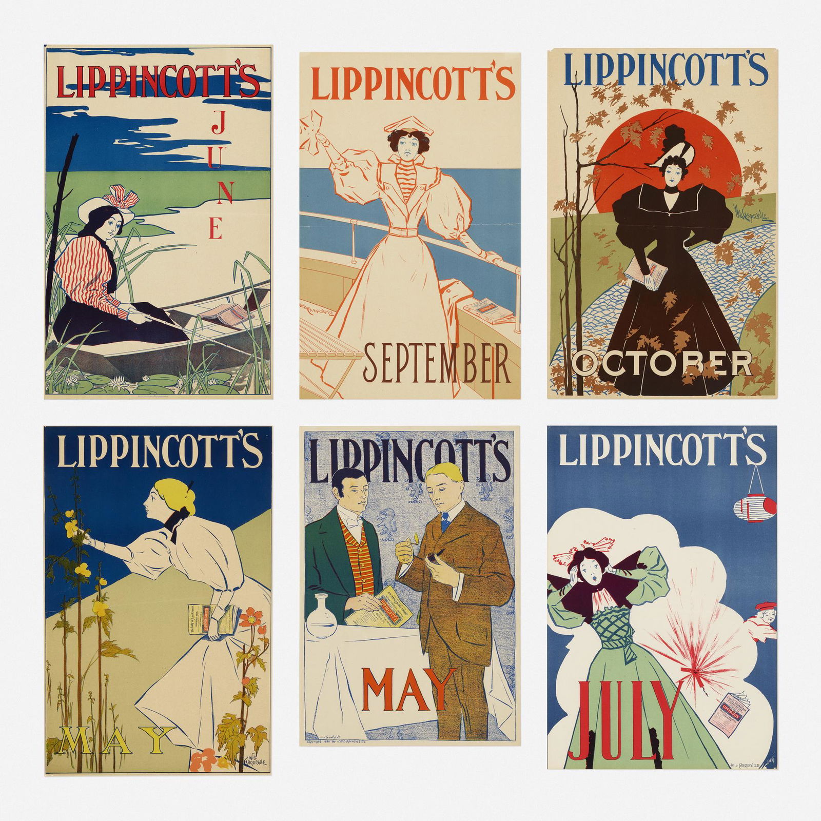 Various Artists, Six posters for Lippincott's Magazine (1 of 3)
