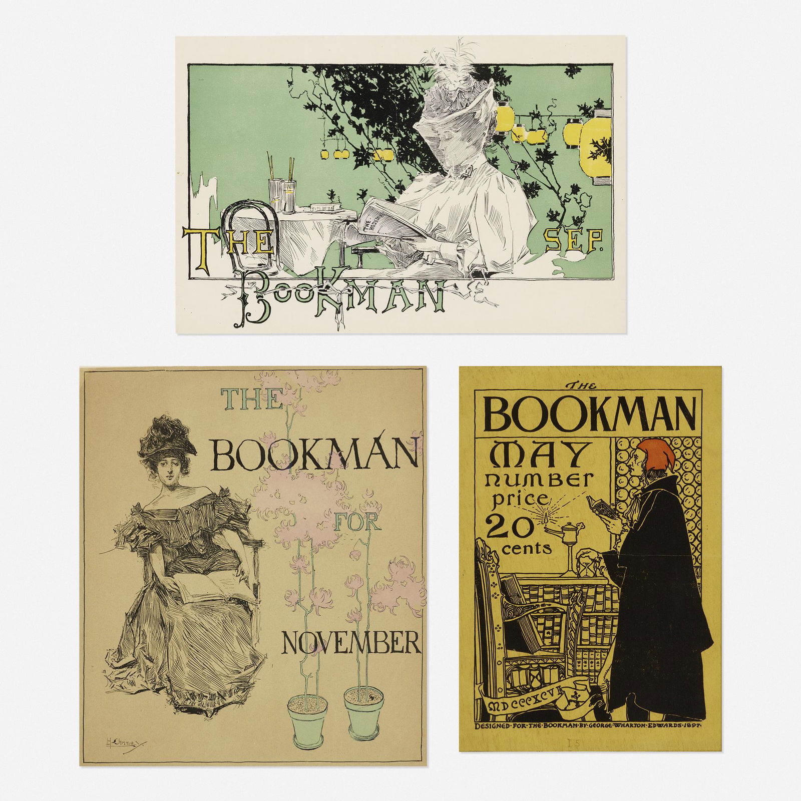 Various Artists, Three posters for The Bookman Magazine (1 of 3)