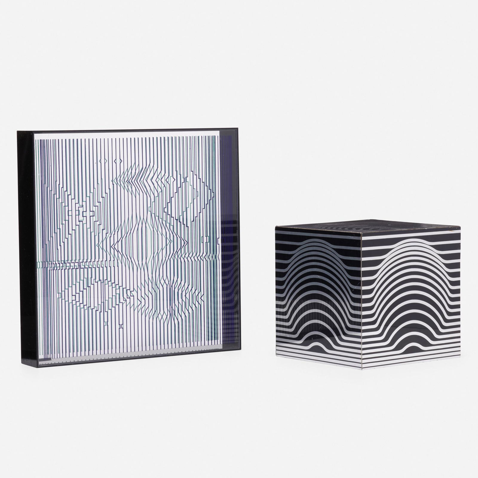 Victor Vasarely, Sir Ris; Untitled (two works) (1 of 3)