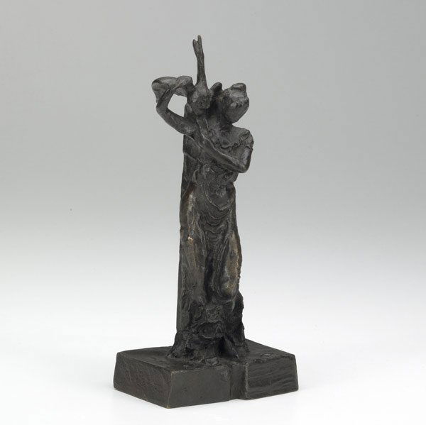 Thomas Eakins (American, 1844-1916) Allegorical Fi: Thomas Eakins (American, 1844-1916) Nymph and Bittern; Bronze (conceived in wax in 1876, cast in bronze in 1965); 9 1/8'' high; Provenance: Seymour Adelman; Leonard Baskin; Shannon's, Milford, Connect