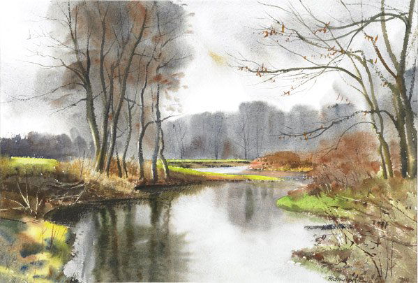 Randulph Bye (American, 1916-2003) Branch Creek, P: Ranulph Bye (American, 1916-2003) Branch Creek, Perkasie, 1969; Watercolor on paper (framed); Signed; 14 5/8'' x 21 3/8'' (sight); Provenance: Private Collection, New Jersey