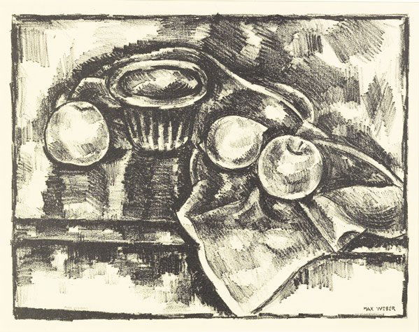 Max Weber (American, 1881-1961) Still Life with Ap: Max Weber (American, 1881-1961) Still Life with Apples, 1928; Lithograph; Signed, From an edition of 50; 16'' x 22''; Literature: Reekenstein 90; Provenance: W. Graham Arader III, Chicago; Private Col