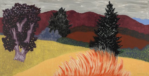March Avery (American, b. 1932) Blue Hills of Verm: March Avery (American, b. 1932) Blue Hills of Vermont, 1995; Oil on canvas (framed); Signed, dated and titled; 28'' x 56''; Provenance: Private Collection, New York