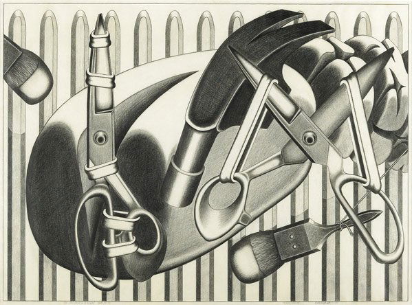 Naoto Nakagawa (Japanese, b. 1944) Timepiece, 1970: Naoto Nakagawa (Japanese, b. 1944) Timepiece, 1970; Graphite on paper (framed); Signed, dated, titled and inscribed; 21 1/2'' x 29 1/4'' (sight); Provenance: Collection of Milton Brutten and Helen Her