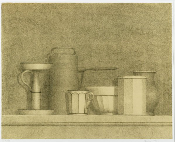 William Bailey (American, b. 1944) Untitled, 1884: William Bailey (American, b. 1944) Untitled, 1984; Lithograph in colors (framed); Signed, dated and numbered 50/100; 15 3/4'' x 19 3/4'' (image); 16 1/2'' x 20 1/8'' (sight); Provenance: Private Colle