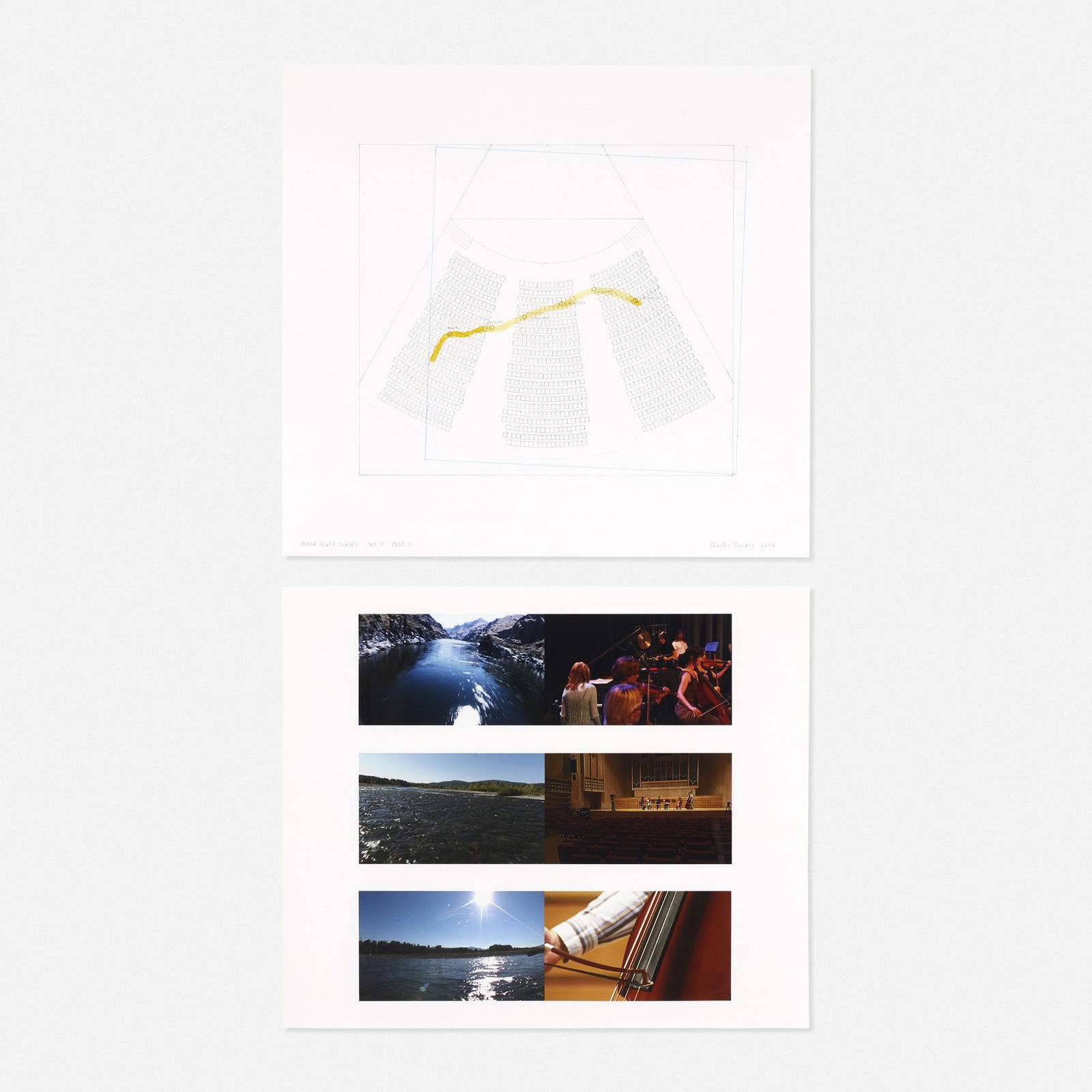 Charles Gaines, Snake River Series D Page 11: Charles Gaines Snake River Series D Page 11 2006ink and graphite on paper, c-print 38.5 h × 22.75 w in (98 × 58 cm) Signed, titled and dated to lower edge of drawing 'Snake River S