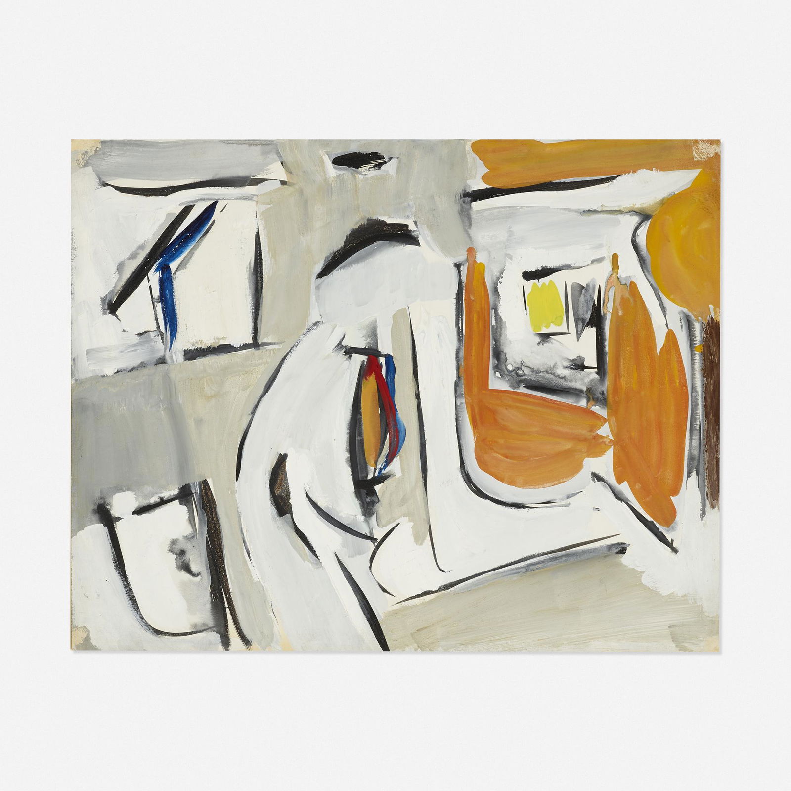 Michael Goldberg, Untitled: Michael Goldberg Untitled 1950oil on paper 10.875 h × 13.875 w in (28 × 35 cm) Signed and dated to verso 'MG 1950'. Provenance: Vanderwoude Tananbaum Galler