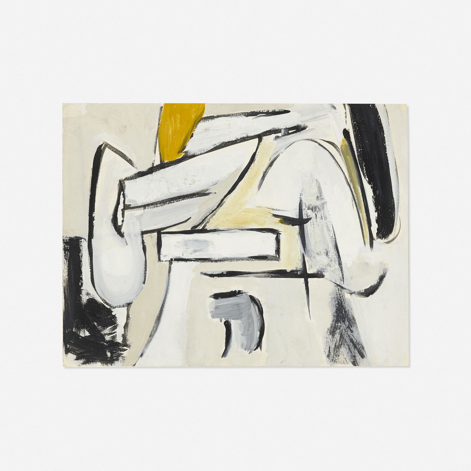Michael Goldberg, Untitled: Michael Goldberg Untitled 1949oil on paper 8.875 h × 11.625 w in (23 × 30 cm) Signed and dated to verso 'Goldberg 49'. Provenance: Vanderwoude Tananbaum Gal