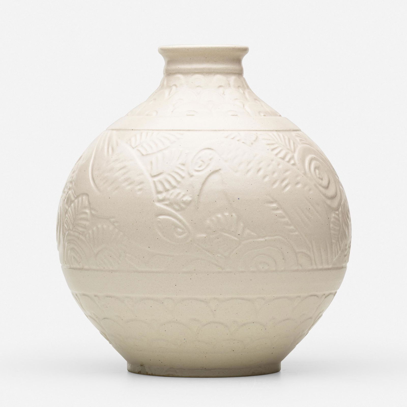 Emile Lenoble, Vase: Emile Lenoble Vase France, c. 1930glazed stoneware 10 h × 9 dia in (25 × 23 cm) Impressed artist's cipher to underside. Provenance: Christie's, New York, 12