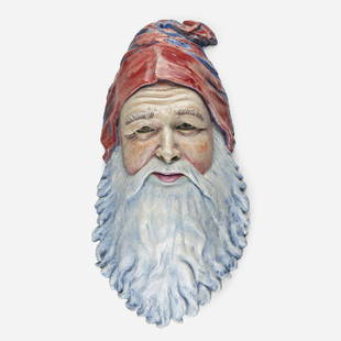 Robert Arneson, Santa Bob: Robert Arneson Santa Bob USA, 1975glazed and painted earthenware 24.5 h × 12.5 w × 5 d in (62 × 32 × 13 cm) Incised signature and date to verso 'Arneson 75'. Gallery la