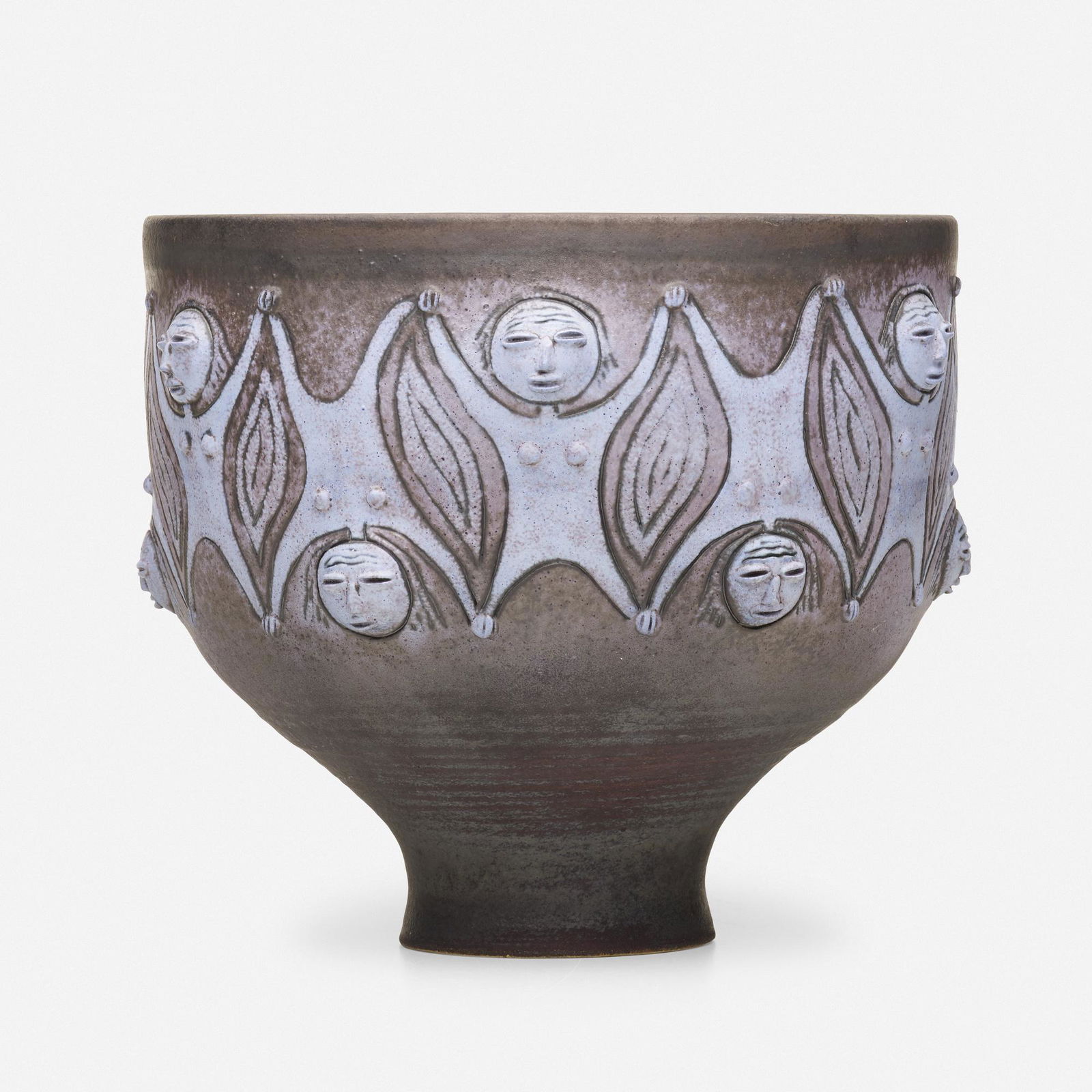 Edwin and Mary Scheier, Large chalice form: Edwin and Mary Scheier Large chalice form USA, 1991glazed stoneware 11.5 h × 14 dia in (29 × 36 cm) Incised signature and date to underside 'Scheier 91'. Provenance: