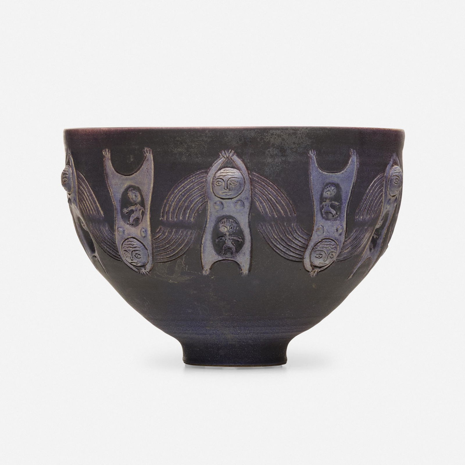 Edwin and Mary Scheier, Bowl: Edwin and Mary Scheier Bowl USA, 1991glazed stoneware 10 h × 15 dia in (25 × 38 cm) Incised signature and date to underside 'Scheier 91'. Provenance: Privat