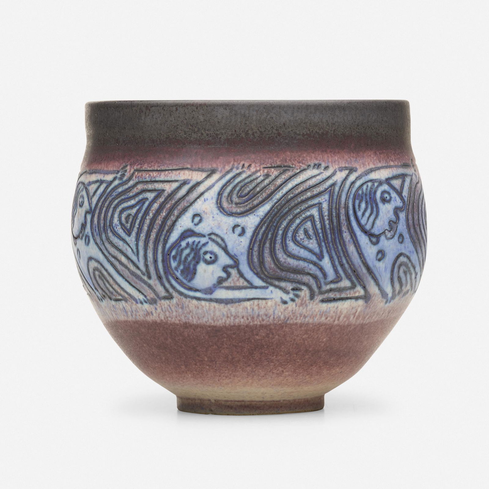 Edwin and Mary Scheier, Vase: Edwin and Mary Scheier Vase USA, 1990glazed stoneware 7.25 h × 8.25 dia in (18 × 21 cm) Incised signature and date to underside '90 Scheier'. Provenance: Pr
