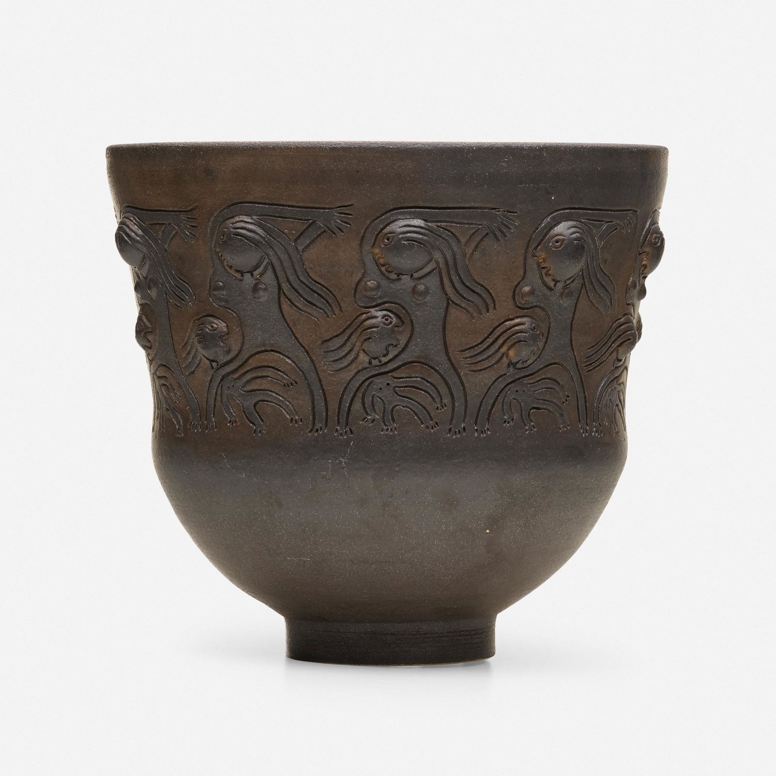 Edwin and Mary Scheier, Vase: Edwin and Mary Scheier Vase USA, 1992glazed stoneware 11.25 h × 12.25 dia in (29 × 31 cm) Incised signature and date to underside '92 Scheier'. Provenance: