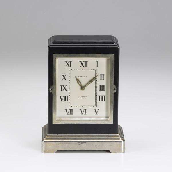 CARTIER SYNCHRON: CARTIER SYNCHRON; Art Deco mantle clock, model #600; 9''