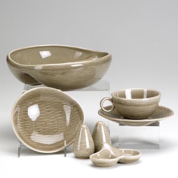 BEN SEIBEL; RAYMOR: BEN SEIBEL; RAYMOR; 'Contempora' dinner service includes two dinner plates, seven salad plates, eight dessert plates, fifteen bowls, twelve cups and saucers, two serving dishes, covered sugar bowl and