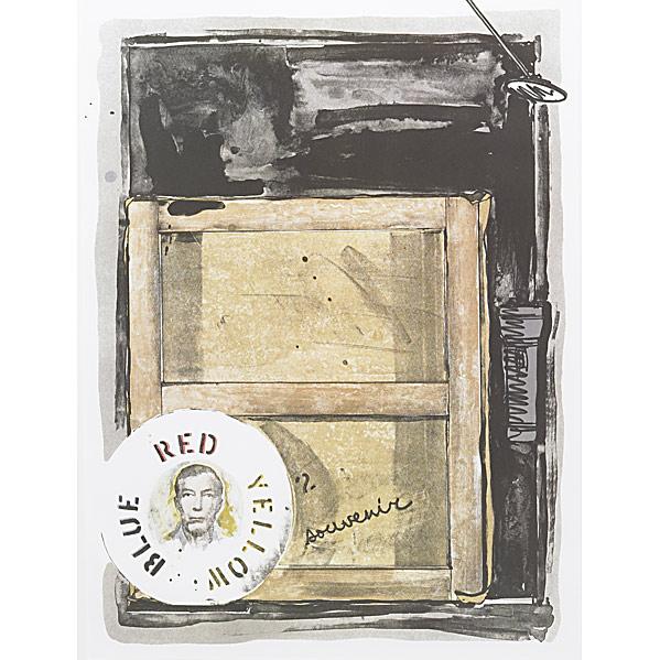 JASPER JOHNS (American, b. 1930): JASPER JOHNS (American, b. 1930); Two offset lithographs (framed separately): ''Silver Cicada,'' 1982, 8 5/8'' x 6 1/4'' (sight), ''Souvenir, Prints 1960-1970, Philadelphia Museum,'' 1970, 27 1/2'' x