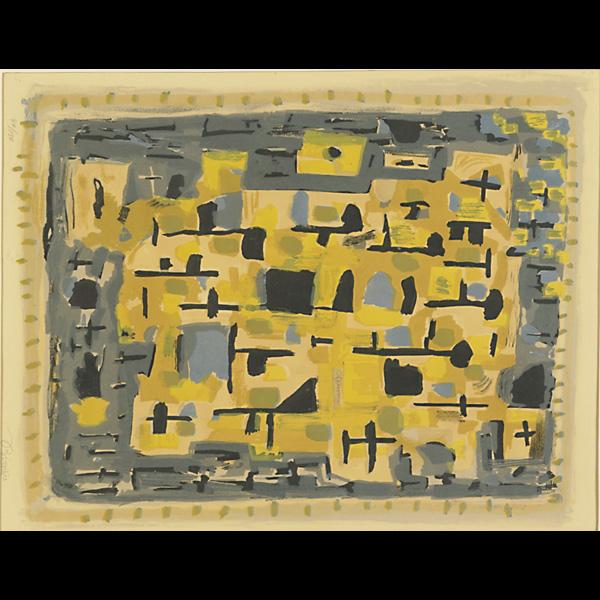 ROGER BISSIERE (French, 1886-1964): ROGER BISSIERE (French, 1886-1964); Lithograph in colors (framed); Signed and numbered 40/150; 20 1/2'' x 15 3/4'' (sight); Provenance: Private Collection, New York