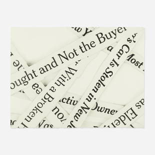 Karl Haendel, Headlines #10: Karl Haendel Headlines #10 2007graphite on paper 22.5 h × 30.25 w in (57 × 77 cm) Titled to upper left 'Headlines #10'. Signed, titled and dated to verso 'Haendel 06 Headlines #10'