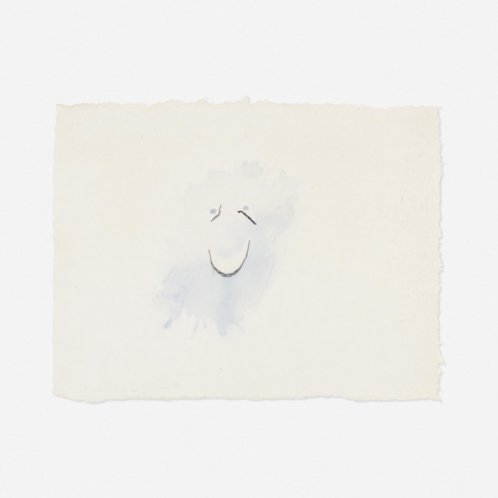 Francesco Clemente, Untitled: Francesco Clemente Untitled 1983watercolor on paper 21.5 h × 26.75 w in (55 × 68 cm) Signed to lower edge 'Francesco Clemente'. Provenance: Christie's, New