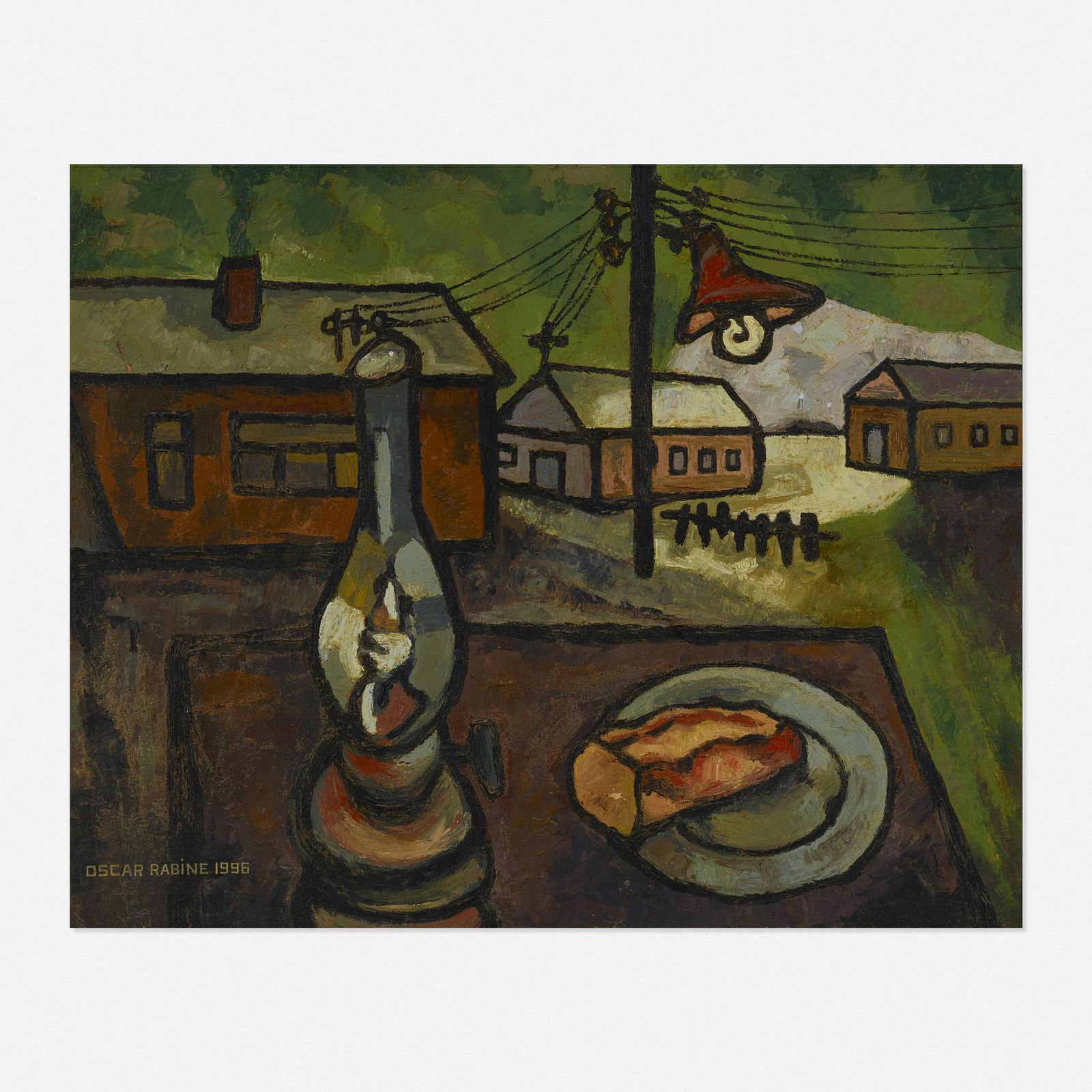 Oscar Rabin, Barracks, Lamp and Bread (1 of 3)
