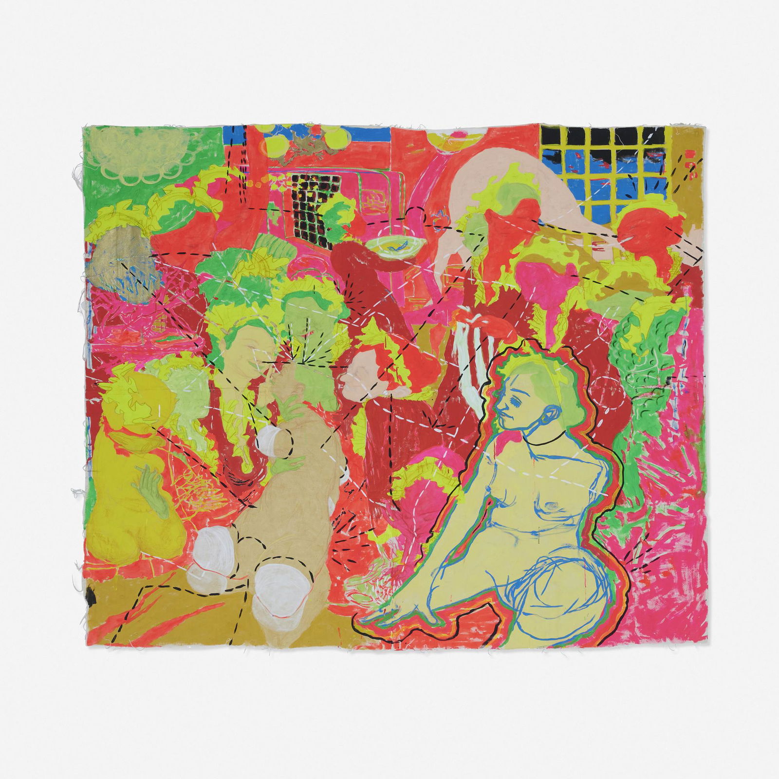 Dasha Shishkin, Untitled: Dasha Shishkin Untitled acrylic on canvas 74.125 h × 81.375 w in (188 × 207 cm) Provenance: Zach Feuer Gallery, New York | Private Collection