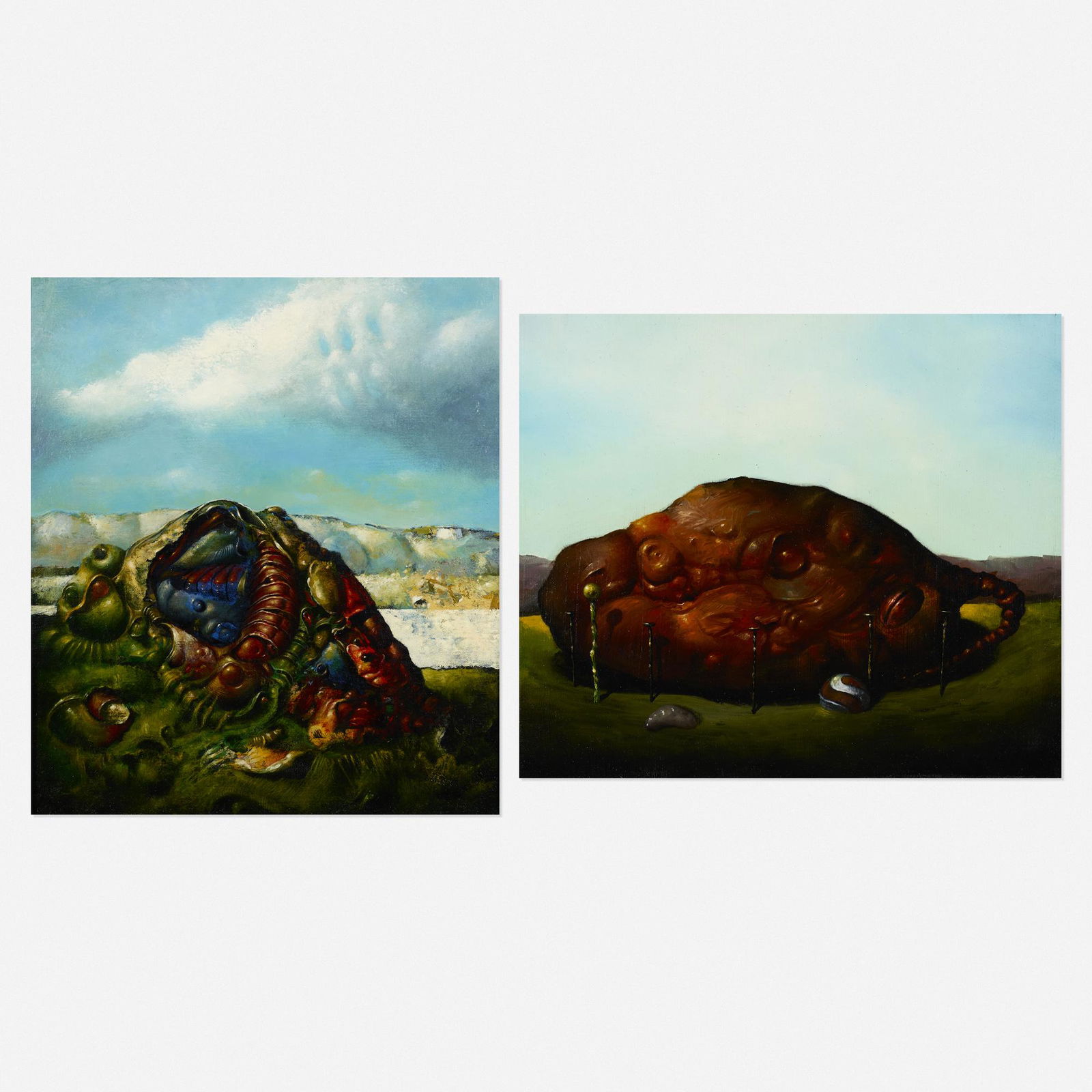 Robert Rasely, Aril; Chitonous Landscape (two works) (1 of 3)