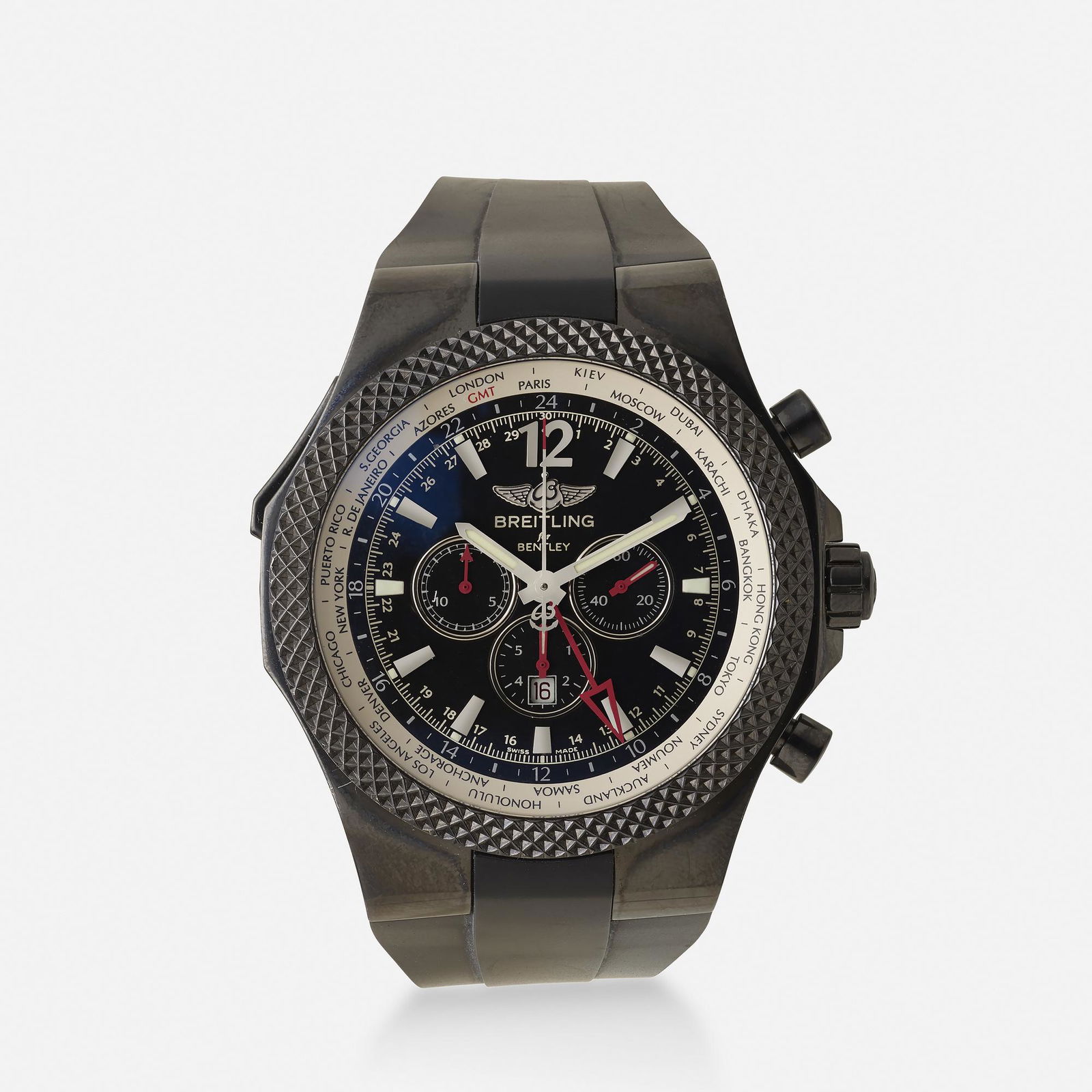 Breitling, 'Bentley GMT' steel watch, Ref. M47362 (1 of 3)