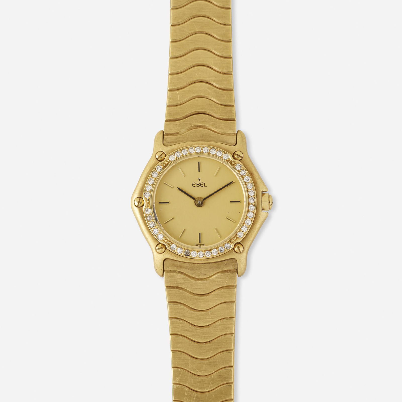 Ebel, 'Classic Wave' gold wristwatch, Ref. 866901 (1 of 3)