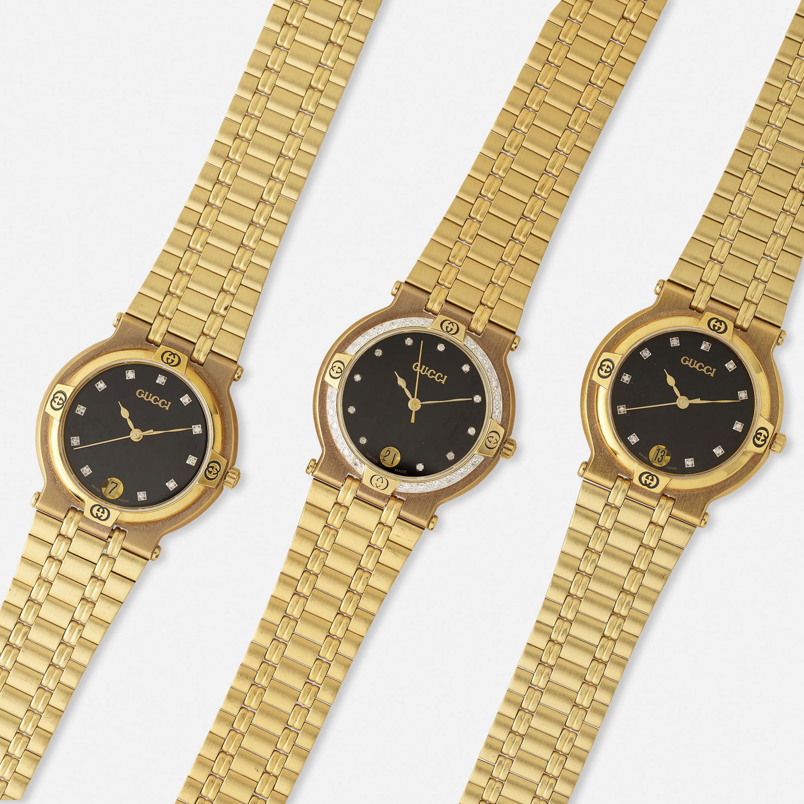 Gucci, Three wristwatches, Ref. 9200M (1 of 2)