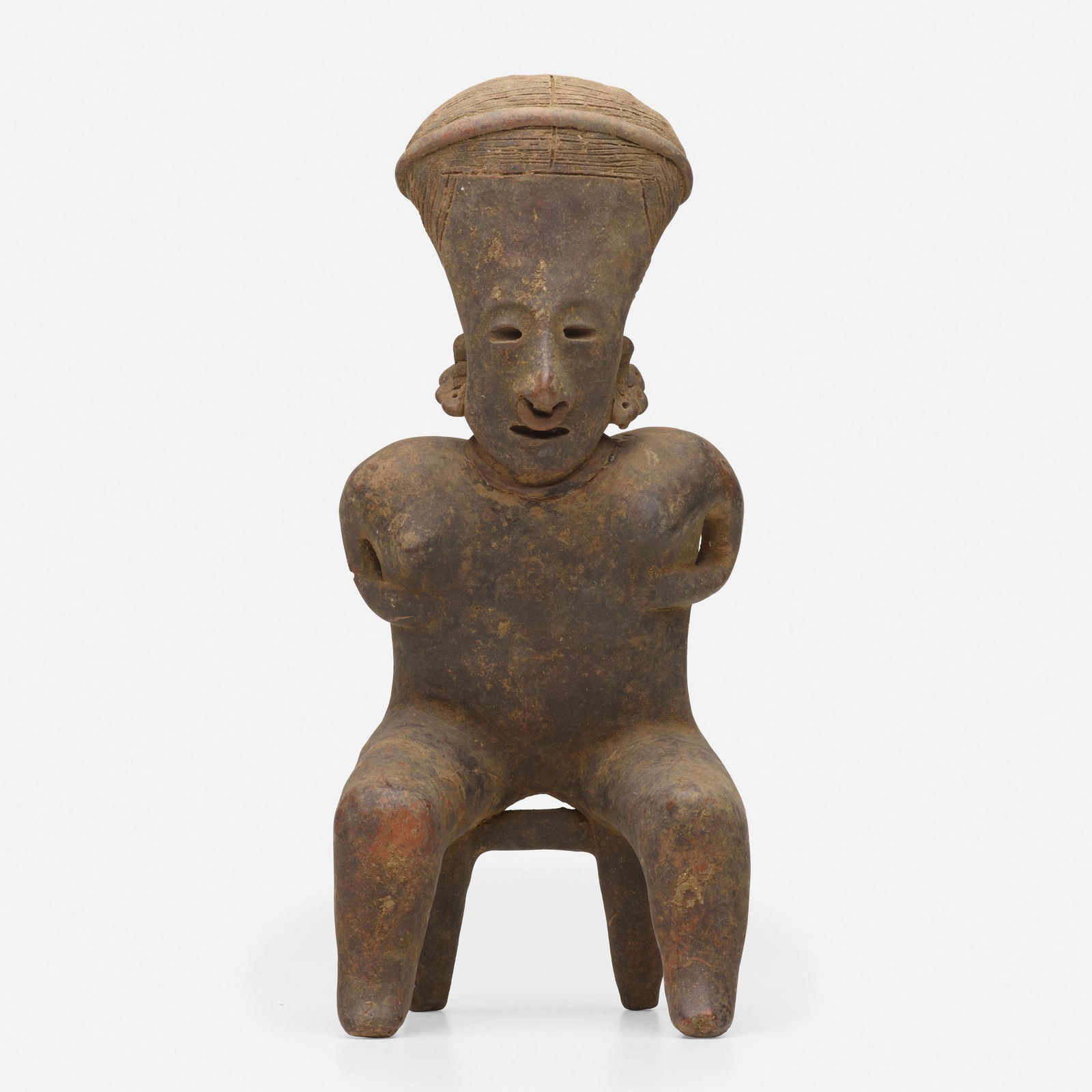Pre-Columbian, Seated Nayarit figure (1 of 3)