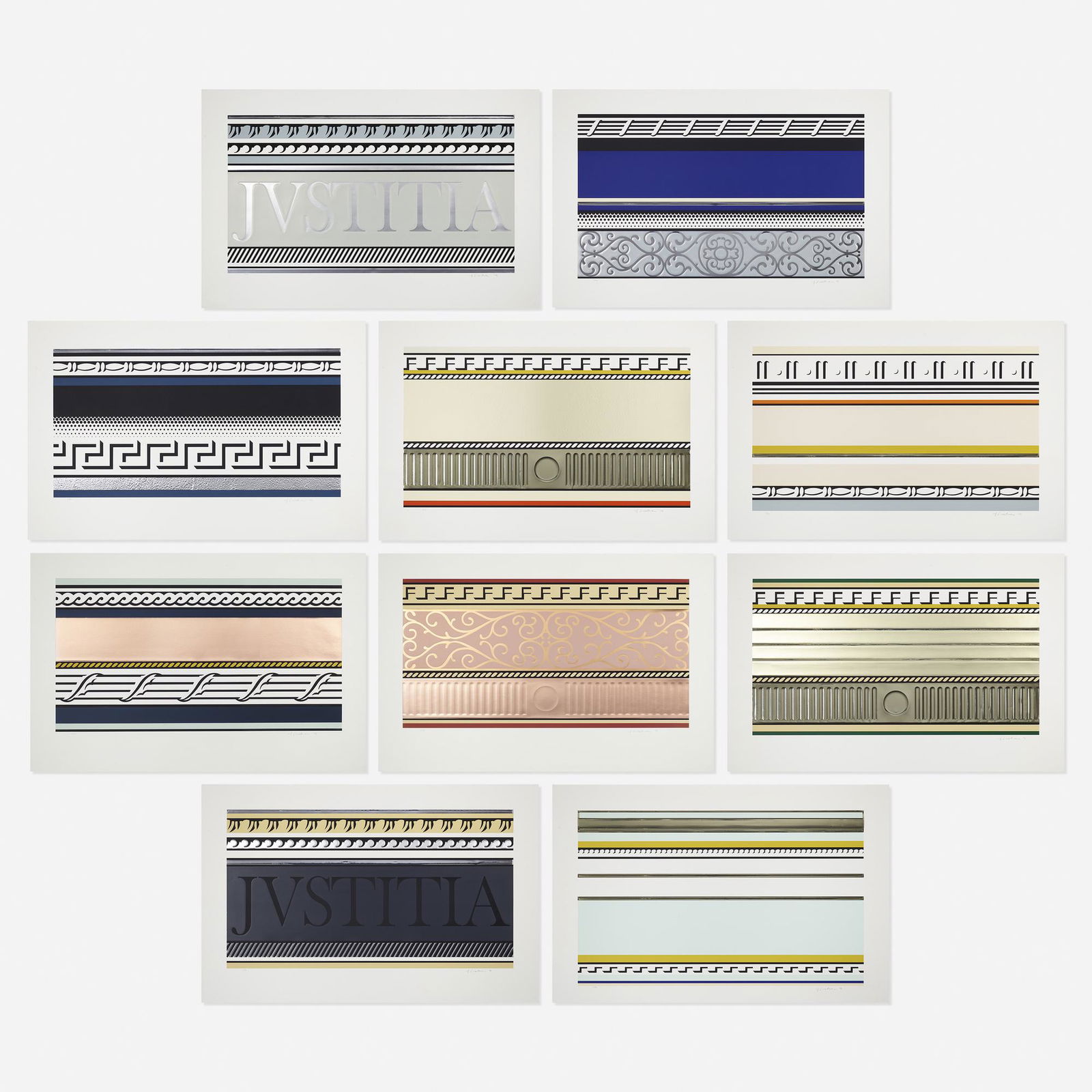Roy Lichtenstein, Entablature (ten works) (1 of 2)
