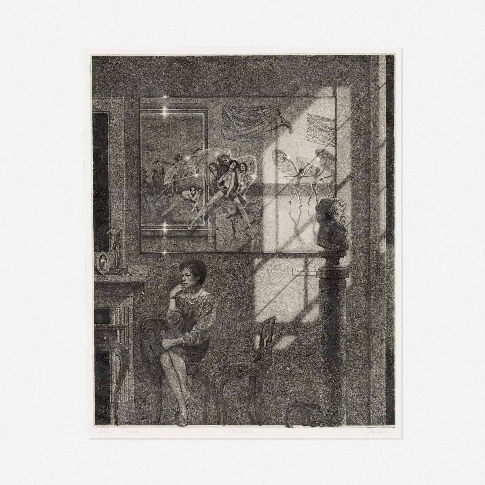 Peter Milton, Interiors II: Stolen Moments: Peter Milton, Interiors II: Stolen Moments Peter Milton Interiors II: Stolen Moments 1986etching and engraving sight: 30.5 h × 24.5 w in (77 × 62 cm) image: 29.25 h × 2