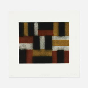 Sean Scully, Wall of Light Black: Sean Scully, Wall of Light Black Sean Scully Wall of Light Black 2000aquatint and spit-bite and sugar lift in colors sheet: 28.75 h × 30.875 w in (73 × 78 cm) image: 21.75 h