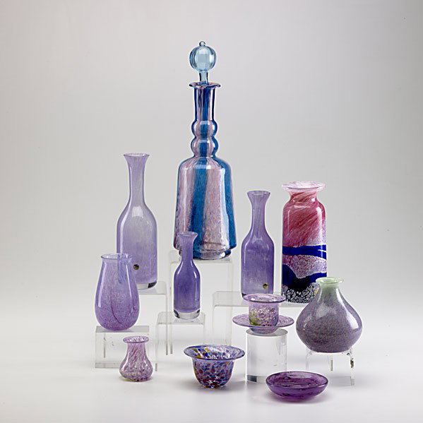 KOSTA BODA, EKENA, HADELAND, ETC.: KOSTA BODA, EKENA, HADELAND, ETC.; Twelve pieces, many marked; Tallest: 14''