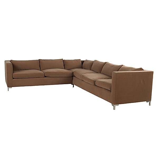 THOMAS O'BRIEN: THOMAS O'BRIEN; Fine custom sofa with down cushions; 35'' x 39'' x 135'' x 111''