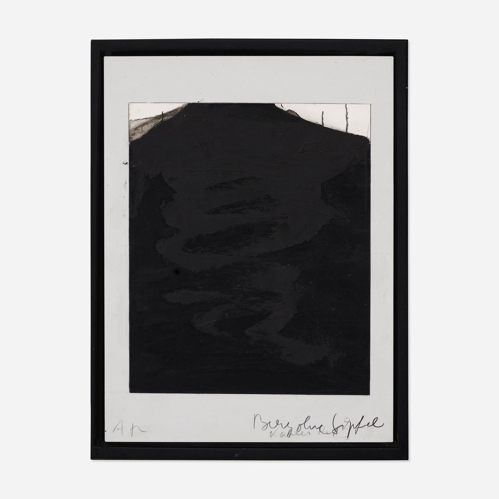 Arnulf Rainer, Berg ohne Gipfel. Kahler Rest: Arnulf Rainer Berg ohne Gipfel. Kahler Rest c. 1972mixed media on vellum laid to aluminum plate in artist's frame 10.5 h × 7.75 w in (27 × 20 cm) Signed and titled to lower edge 'A