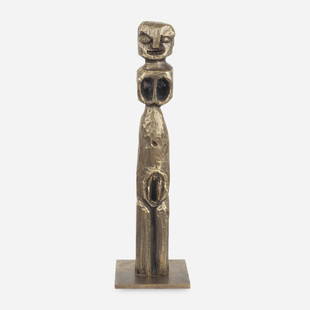 A. R. Penck, Weibliches Idol: A. R. Penck Weibliches Idol c. 1989bronze 14 h × 2.25 w × 1.75 d in (36 × 6 × 4 cm) Cast signature to side 'AR Penck'. This work is apart from the edition of 6.