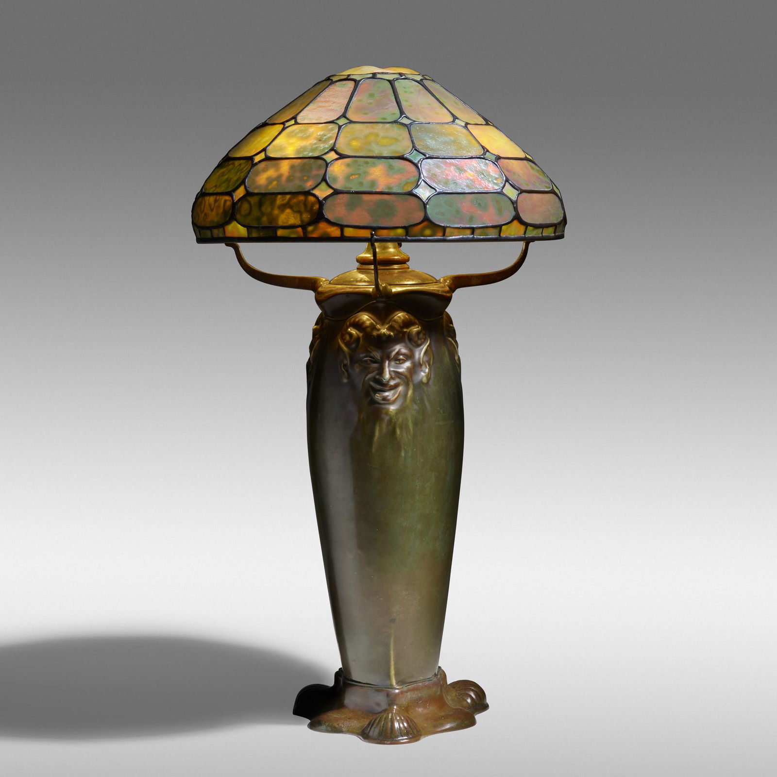 Gustavsberg and Tiffany Studios, attribution, Rare lamp (1 of 4)
