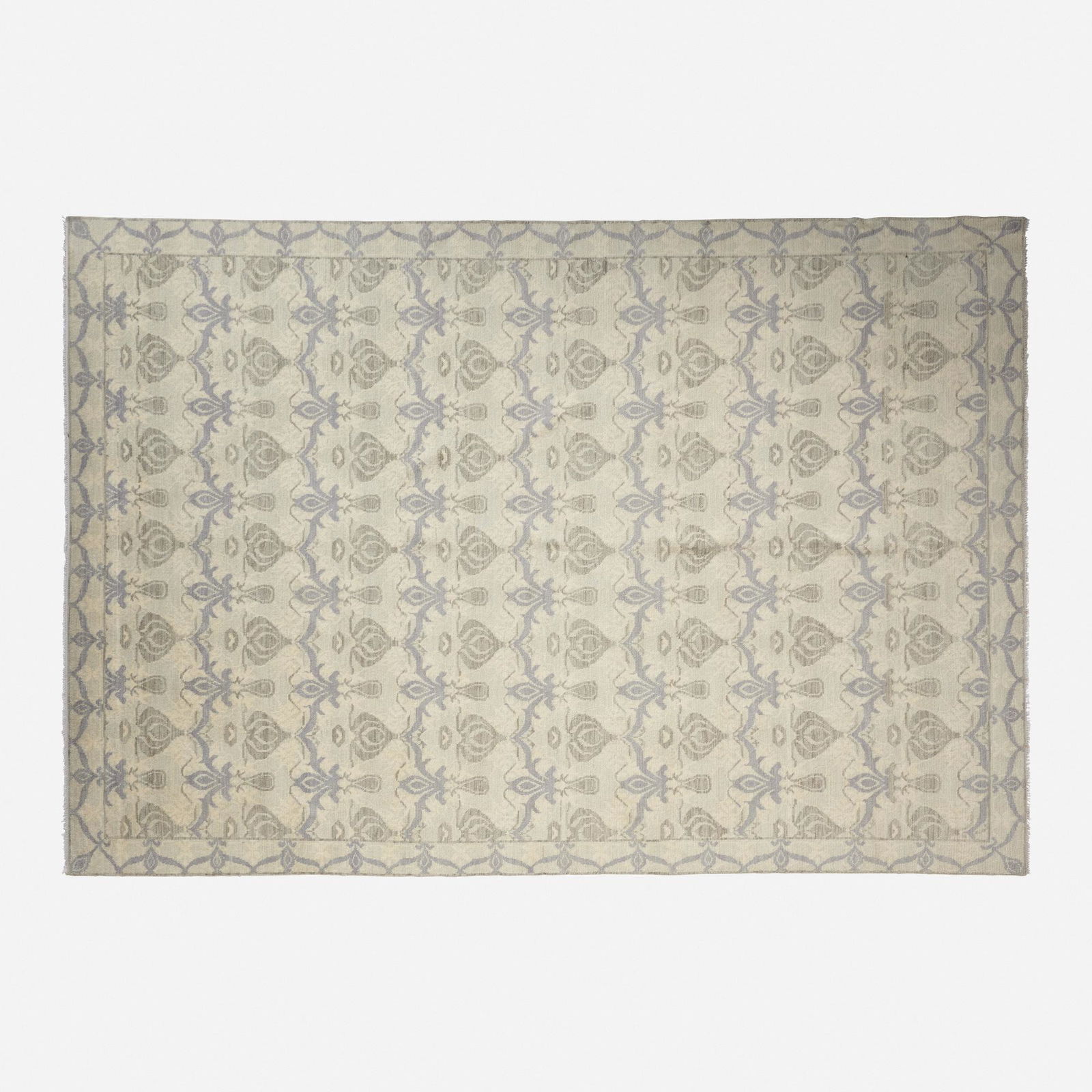 In the manner of William Morris, Medium pile carpet: In the manner of William Morris Medium pile carpet 21st centuryhand-knotted wool 120.25 w × 175 l in (305 × 444 cm) This work will ship from Rago in Lambertville, New